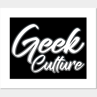 Geek Culture grey Posters and Art